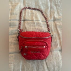 MZ Wallace Bright Cherry Micro Crosby Sling